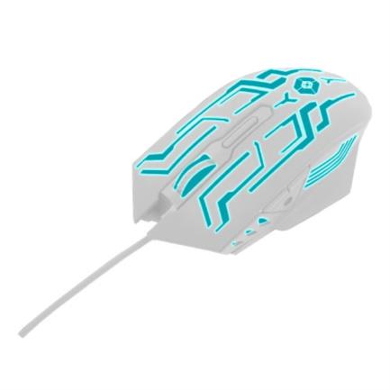 Mouse vortred legacy gamer alámbrico 6d 6 botones rgb rainbow color blanco