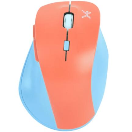 Mouse Inalámbrico Perfect Choice Thumb Ergonómico Clic Silencioso Ajustable 800-1600dpi Color Azul-Coral