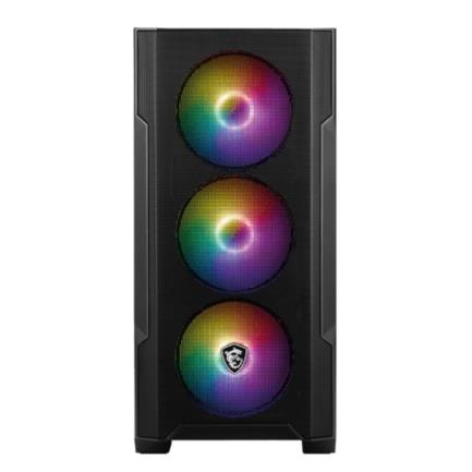Gabinete msi mag forge m100a midi-tower micro-atx/mini-itx usb 2.0/3.0 sin fuente 4 ventiladores instalados negro