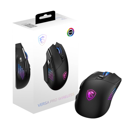 Mouse Inalámbrico Gamer MSI Versa Pro Wireless 26000 dpi RF Wireless/Bluetooth/USB-C Negro - Vista 6