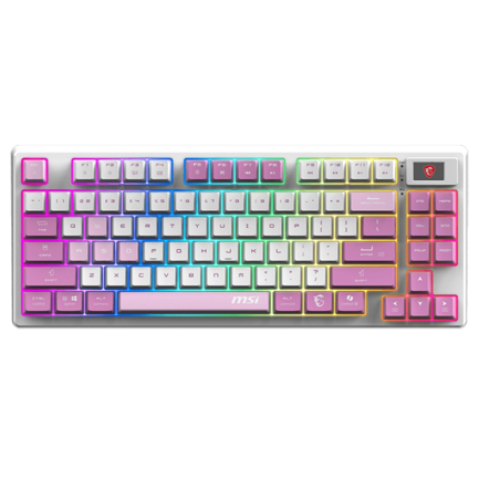 Teclado gamer msi forge gk600 tkl wireless violet inal&aacute;mbrico rgb usb 2.0 mec&aacute;nica lineal