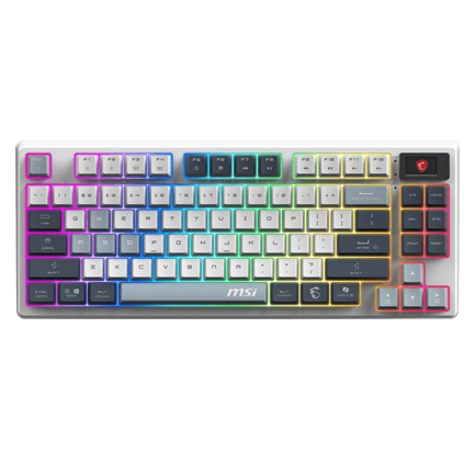 Teclado gamer msi forge gk600 tkl wireless sky led rgb mec&aacute;nico inal&aacute;mbrico usb/bt multicolor ingl&eacute;s