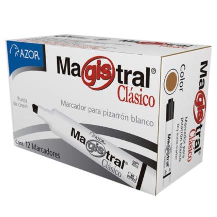 Marcador magistral 83407 color caf&eacute; para pizarr&oacute;n c/12