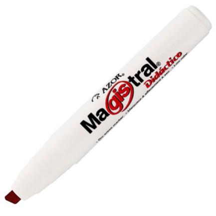 MGPMACAB005 - Marcador Magistral Didáctico Pizarrón Blanco Color Rojo C/12 Pzas
