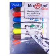 Marcador Magistral Clásico Plástico Pizarrón Blanco Colores Surtidos Estuche C/8 Pzas - Vista 3