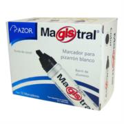 Marcador Magistral Aluminio Pizarrón Blanco Color Negro C/12 Pzas - Vista 5