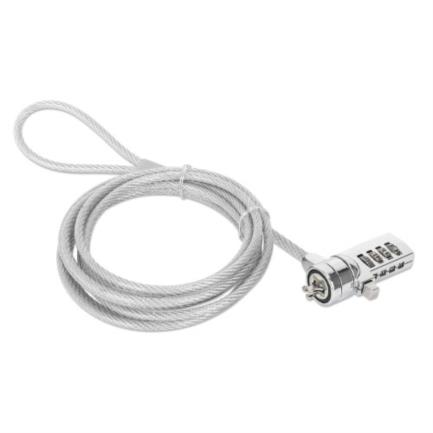 Candado de seguridad manhattan antirrobo para laptop con ranura k-slot combinación 4 dígitos