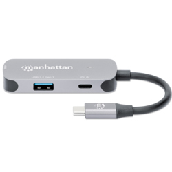Docking Manhattan USB-C  3 Ptos HDMI 4K@60Hz USB-C - Vista 12