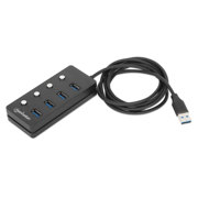 Manhattan Hub USB 3.2 con 4 puertos Tipo-A e interruptor por puerto - Vista 6