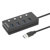 Manhattan Hub USB 3.2 con 4 puertos Tipo-A e interruptor por puerto - Vista 3