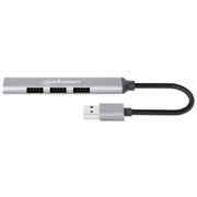 Hub Manhattan USB-A V2.0  3 Ptos y V3.0 1 Pto Aluminio - Vista 5