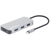 Docking Manhattan USB-C  8 ptos HDMI USB-C PD/2xUSBv3.2/USBv2.0 RED SD/Micro SDD - Vista 2