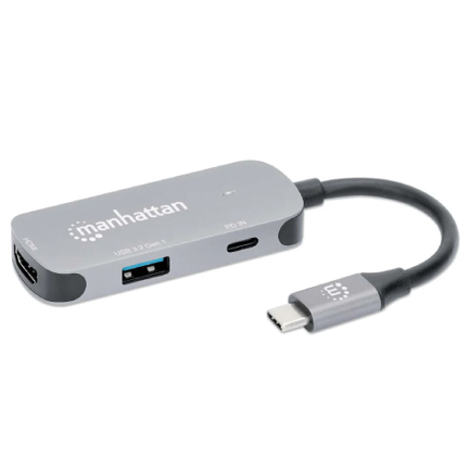 Docking manhattan usb-c  3 ptos hdmi/usb-a/usb-c pd