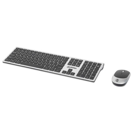 Teclado y mouse manhattan optico inalambrico 2.4g negro combo