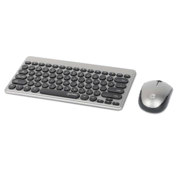 Teclado y Mouse Manhattan Optico Inalambrico Negro y Plata Mini Combo - Vista 2