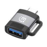 Adaptador Manhattan USB-C a USB-A V3.2 Aluminio Color Negro-Gris Espacial - Vista 2