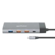Docking Manhattan USB-C 10 Puertos 2xHDMI 5xUSB-A US - Vista 2