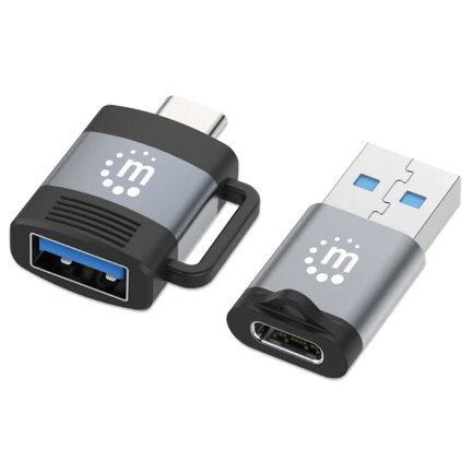 Adaptador Manhattan USB-C V3.2  Gen1 A-C y C-A 2 pzas