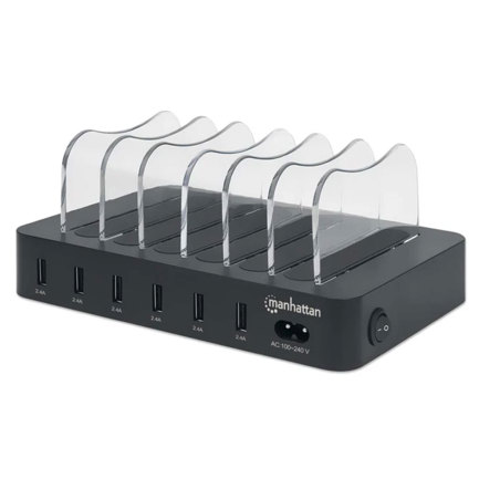 Estación de carga manhattan usb-a  6 dispositivos 50w