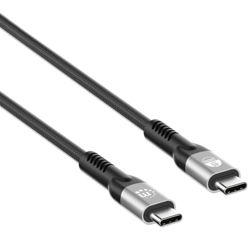 Cable Manhattan USB-C V4 Thunderbolt4 C-C 1.0M 8K 2 - Vista 10