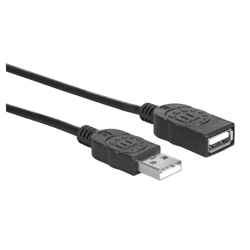 Cable Manhattan USB V2.0 Ext Tipo A  0.9M Negro - Vista 5