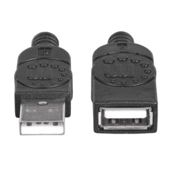 Cable Manhattan USB V2.0 Ext Tipo A  0.9M Negro - Vista 7