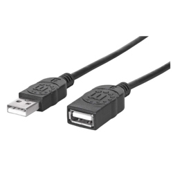 Cable Manhattan USB V2.0 Ext Tipo A  0.9M Negro - Vista 3