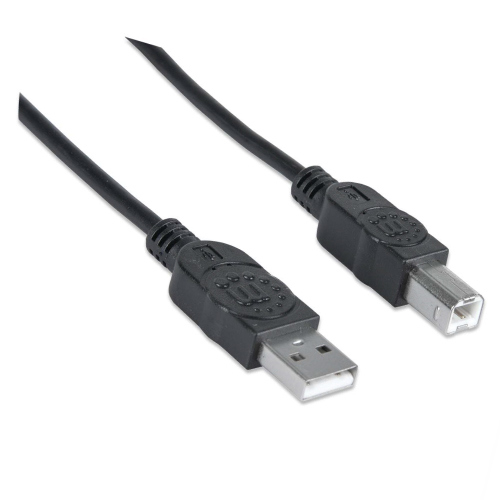 Cable manhattan usb v2.0 a-b  0.9m negro