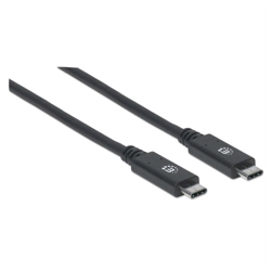 Cable Manhattan USB-C V3.2 C-C  1.0M 10Gbps 100W 8