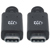 Cable Manhattan USB-C V3.2 C-C  1.0M 10Gbps 100W 11