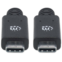 Cable Manhattan USB-C V3.2 C-C  1.0M 10Gbps 100W 12