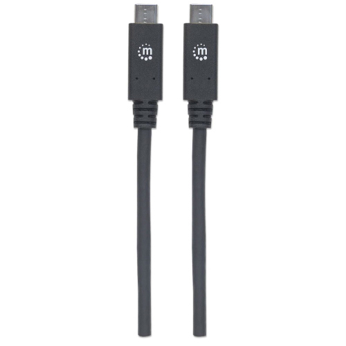 Cable manhattan usb-c v3.2 c-c  1.0m 10gbps 100w