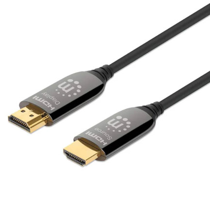 Cable manhattan hdmi 2.1 fibra optica 15m 8ka60hz certificado
