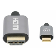 Cable Manhattan USB-C a HDMI M 1.0M 4K@60Hz Negro - Vista 6