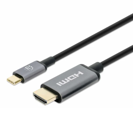 Cable Manhattan USB-C a HDMI M 1.0M 4K@60Hz Negro - Artículos Promocionales MAS RECIO