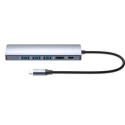 Estacion Docking USB-C  MANHATTAN con Hub 6 en 1 - Vista 8