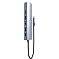 Estacion Docking USB-C  MANHATTAN con Hub 6 en 1 - Vista 10