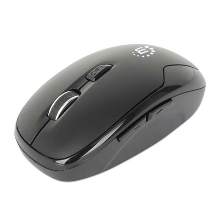 Mouse optico manhattan inalambrico 6 botones diestro 2.4g negro