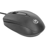 Mouse óptico Manhattan estándar USB color negro - Vista 5