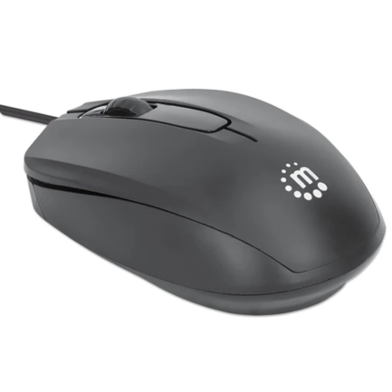 Mouse &oacute;ptico manhattan est&aacute;ndar usb color negro