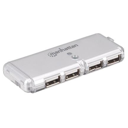 Mini hub manhattan usb 2.0 sin fuente 4 puertos