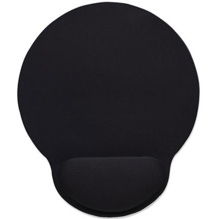 Mouse pad manhattan tipo gel c/descansa muñecas color negro