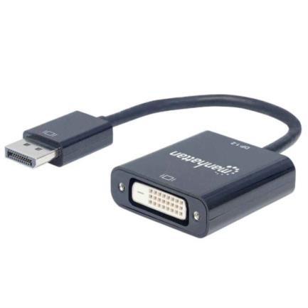 Adaptador manhattan displayport 1.2a m a dvi-d h activo color negro