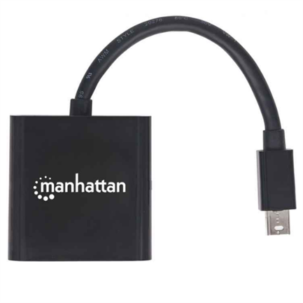 Adaptador manhattan activo mini displayport-m a hdmi-h 4k a 60hz color negro