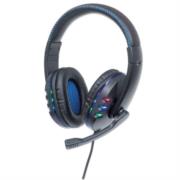 Audífonos manhattan gaming micrófono usb color negro