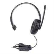 Audífonos manhattan usb monoaural microfóno control de volumen color negro