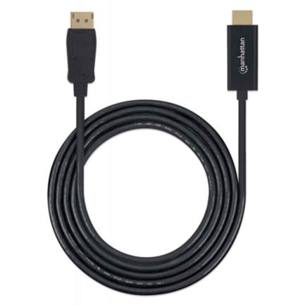 Cable manhattan displayport/hdmi m-m 1080p1m color negro