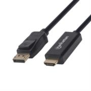 Cable manhattan displayport/hdmi m-m 1080p1.8m color negro