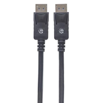 Cable manhattan displayport m-m blindado 1m color negro