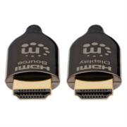 Cable manhattan hdmi 2.0 fibra optica m-m 50m color negro
